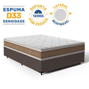 Cama-Box-com-Colchao-de-Espuma-D33-Anjos-Double-Face-Air-Pro-Forca-Casal-138cm