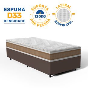 Cama-Box-com-Colchao-de-Espuma-D33-Anjos-Double-Face-Air-Pro-Solteiro-88cm