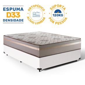 Cama-Box-com-Colchao-de-Espuma-D33-Millenium-One-Face-Casal-138cm