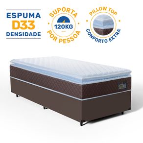 Cama-Box-com-Colchao-de-Espuma-D33-Pillow-Top-Comfort-Luxo-Solteiro-88cm
