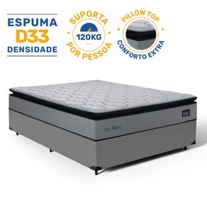 Cama-Box-com-Colchao-de-Espuma-D33-Pillow-Top-Maxx-Casal-138cm