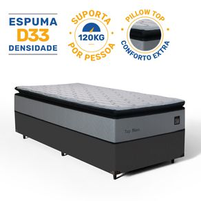 Cama-Box-com-Colchao-de-Espuma-D33-Pillow-Top-Maxx-Solteiro-88cm
