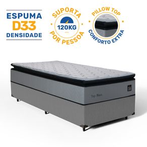 Cama-Box-com-Colchao-de-Espuma-D33-Pillow-Top-Maxx-Solteiro-88cm