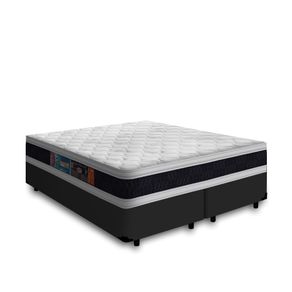 Cama-Box-com-Colchao-de-Espuma-D45-Castor-Black-White-Double-Face-Super-King-193cm