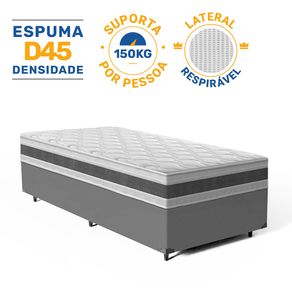 Cama-Box-com-Colchao-de-Espuma-D45-Double-Face-Air-Pro-Forca-Anjos-Solteiro-88cm