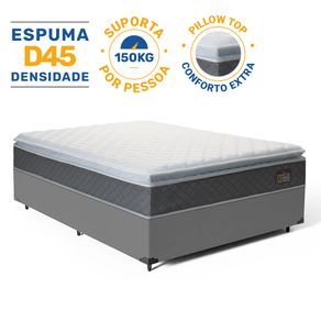 Cama-Box-com-Colchao-de-Espuma-D45-Pillow-Top-Fort-Comfort-Casal-138cm