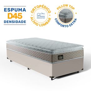 Cama-Box-com-Colchao-de-Espuma-D45-Pillow-Top-Strong---1-Trav-Solteiro-88cm