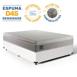 Cama-Box-com-Colchao-de-Espuma-D45-Pillow-Top-Strong-Casal-138cm