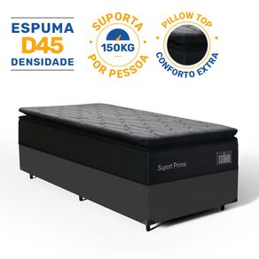 Cama-Box-com-Colchao-de-Espuma-D45-Pillow-Top-Suport-Prime-Solteiro-88cm