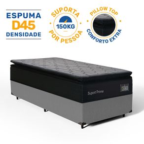 Cama-Box-com-Colchao-de-Espuma-D45-Pillow-Top-Suport-Prime-Solteiro-88cm