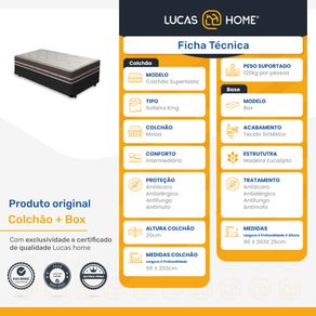 Cama-Box-com-Colchao-de-Molas-Ensacadas-Anjos-Classic-Pocket-Solteiro-King-96cm