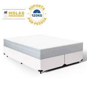 Cama-Box-com-Colchao-de-Molas-Ensacadas-Classic-Maxx-White-Queen-158cm