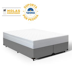 Cama-Box-com-Colchao-de-Molas-Ensacadas-Classic-Maxx-White-Queen-158cm