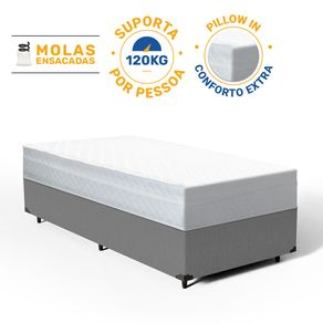 Cama-Box-com-Colchao-de-Molas-Ensacadas-Classic-Maxx-White-Solteiro-88cm