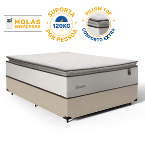 Cama-Box-com-Colchao-de-Molas-Ensacadas-Pillow-Top-Supreme-Lux-Casal-138cm