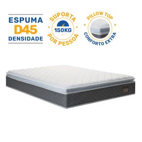 Colchao-de-Espuma-D45-Pillow-Top-Fort-Comfort-Casal-138cm