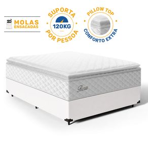 Cama-Box-com-Colchao-de-Molas-Ensacadas-Pillow-Top-Flora-Casal-138cm