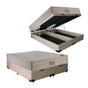 Cama-Box-Bau-com-Colchao-de-Molas-Ensacadas-Ortobom-Airtech-Queen-158cm