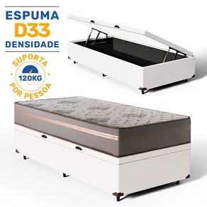 Cama-Box-Bau-com-Colchao-de-Espuma-D33-Millenium-One-Face-Solteiro-88cm