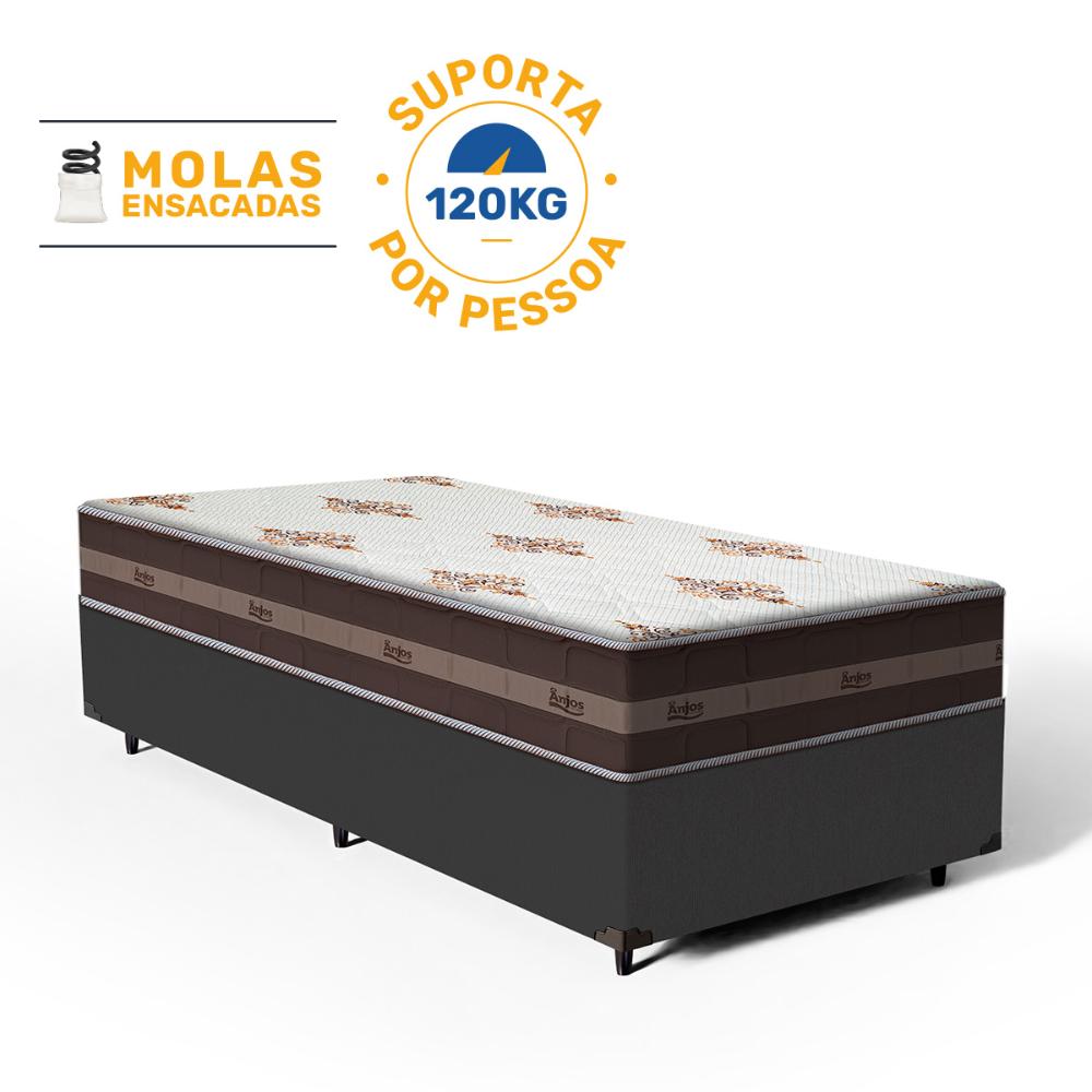 Cama Box com Colchão de Molas Ensacadas D'Angelis Classic Pocket