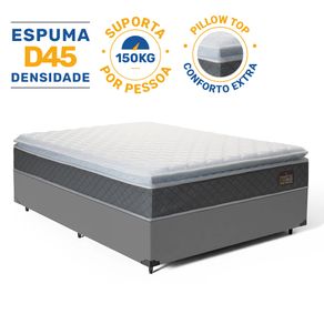 Cama-Box-com-Colchao-de-Espuma-D45-Pillow-Top-Fort-Comfort-Casal-138cm