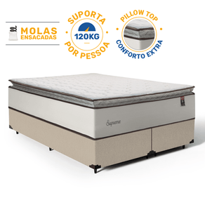 Cama-Box-com-Colchao-de-Molas-Ensacadas-Pillow-Top-Supreme-Lux-Queen-158cm