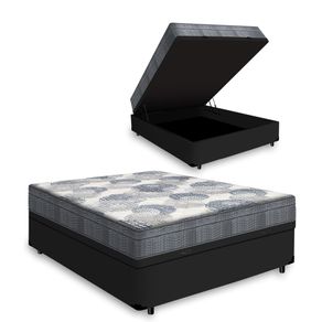 Cama-Box-Com-Bau-Casal-Preta--Colchao-De-Molas-Ensacadas---Ortobom---ISO-SuperPocket-138x188x67cm
