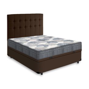 Cama-Box-Bau---Cabeceira-Cassis-e-Colchao-Casal---Ortobom---ISO-SuperPocket---138x188x67cm-Marrom