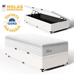 Cama-Box-Bau-com-Colchao-de-Molas-Ensacadas-Pillow-Top-Flora-Solteiro-88cm