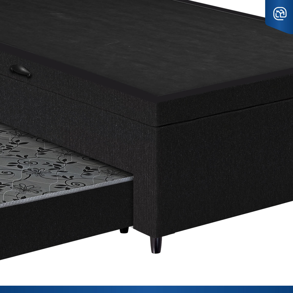 Bicama Box Baú + Auxiliar Solteiro 88cm Marrom